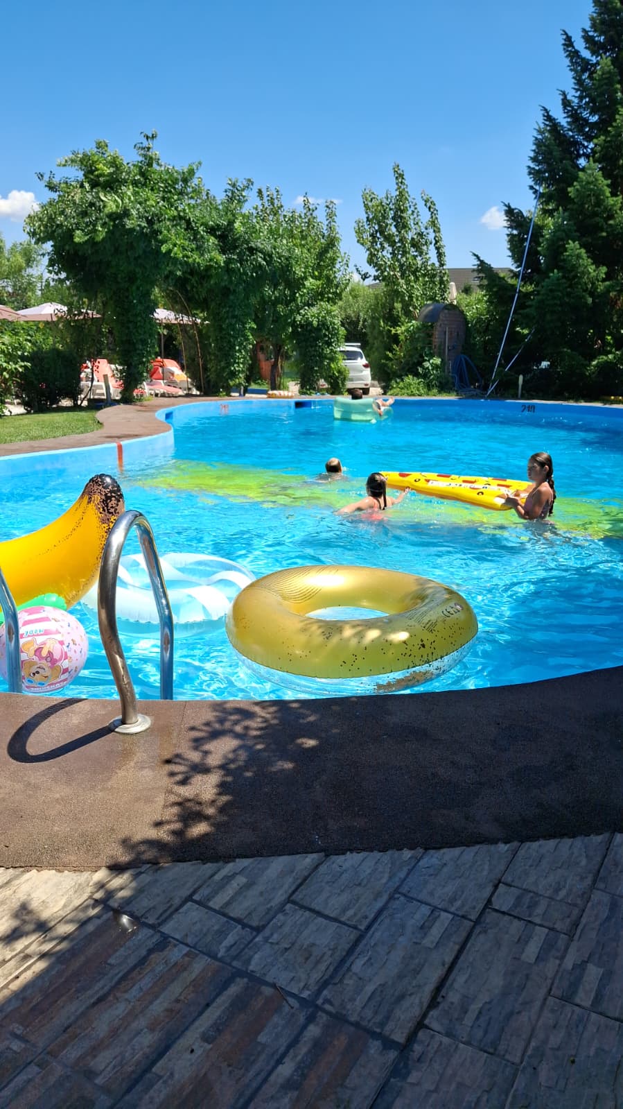 Summer day at the Motanul Galanton pool, Snagov